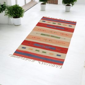 Indiai Kilim szőnyeg 70x140 vékony pamut szőnyeg