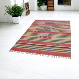   Indiai Kilim szőnyeg 140x200 modern kelim szőnyeg pamutból