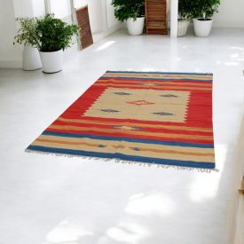   Indiai Kilim szőnyeg 170x240 modern kelim szőnyeg pamutból