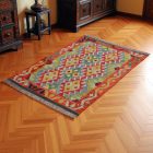 Chobi Kilim szőnyeg 84x118 kézi szövésű afgán gyapjú kilim