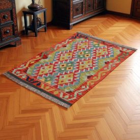   Chobi Kilim szőnyeg 84x118 kézi szövésű afgán gyapjú kilim