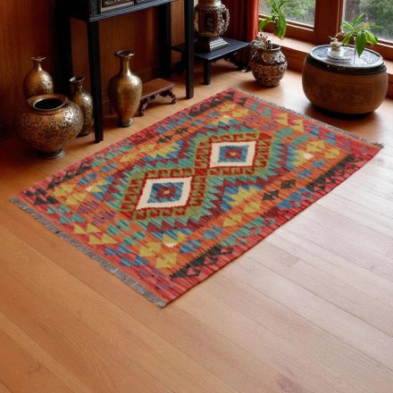 Chobi Kilim szőnyeg 82x118 kézi szövésű afgán gyapjú kilim