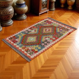   Kilim szőnyeg Chobi 81x126 kézi szövésű afgán gyapjú kilim