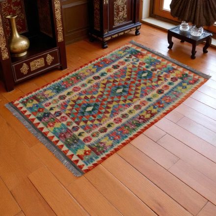 Kilim szőnyeg Chobi 87x129 kézi szövésű afgán gyapjú kilim