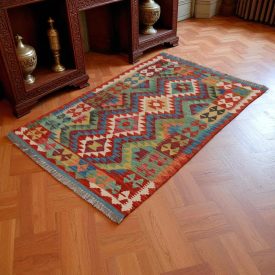   Kilim szőnyeg Chobi 151x103 kézi szövésű afgán gyapjú kilim