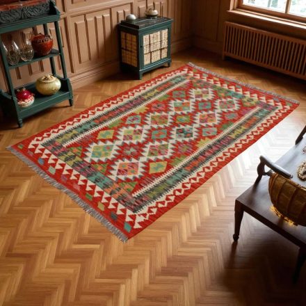 Kilim szőnyeg Chobi 158x101 kézi szövésű afgán gyapjú kilim