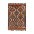 Kilim szőnyeg Chobi 156x108 kézi szövésű afgán gyapjú kilim
