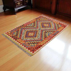   Kilim szőnyeg Chobi 152x102 kézi szövésű afgán gyapjú kilim