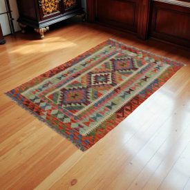   Kilim szőnyeg Chobi 154x100 kézi szövésű afgán gyapjú kilim