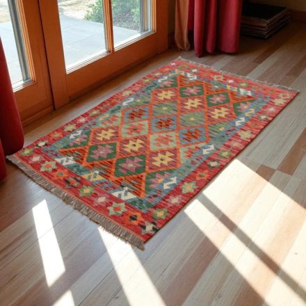 Kilim szőnyeg Chobi 153x102 kézi szövésű afgán gyapjú kilim
