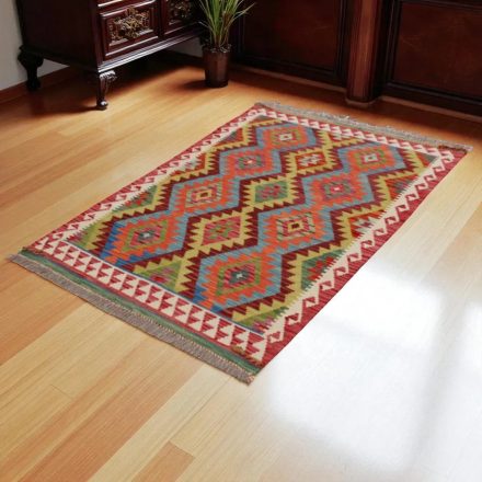 Kézi szövésű Kilim szőnyeg Chobi 141x100 afgán gyapjú kilim