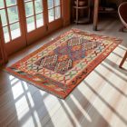 Kilim szőnyeg Chobi 158x102 kézi szövésű afgán gyapjú kilim