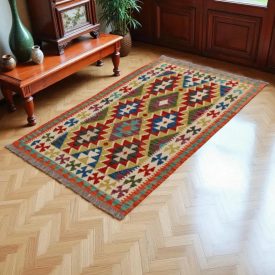   Kilim szőnyeg Chobi 152x98 kézi szövésű afgán gyapjú kilim