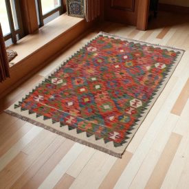   Chobi Kilim szőnyeg 154x102 kézi szövésű afgán gyapjú kilim
