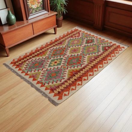 Kilim szőnyeg Chobi 145x103 kézi szövésű afgán gyapjú kilim