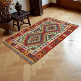  Chobi Kilim szőnyeg 166x101 kézi szövésű afgán gyapjú kilim
