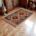 Kilim szőnyeg Chobi 148x99 kézi szövésű afgán gyapjú kilim