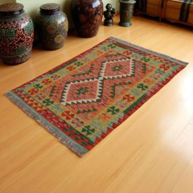   Kilim szőnyeg Chobi 144x98 kézi szövésű afgán gyapjú kilim