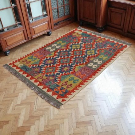 Chobi Kilim szőnyeg 152x100 kézi szövésű afgán gyapjú kilim