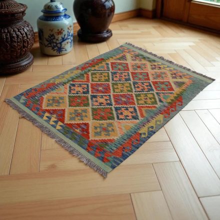 Kézi szövésű Kilim szőnyeg Chobi 141x104 afgán gyapjú kilim