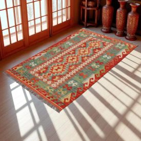   Kilim szőnyeg Chobi 156x100 kézi szövésű afgán gyapjú kilim