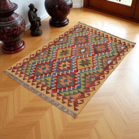   Chobi Kilim szőnyeg 143x99 kézi szövésű afgán gyapjú kilim