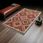 Kilim szőnyeg Chobi 156x102 kézi szövésű afgán gyapjú kilim