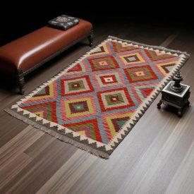   Kilim szőnyeg Chobi 156x102 kézi szövésű afgán gyapjú kilim
