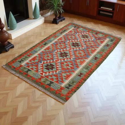 Kilim szőnyeg Chobi 154x100 kézi szövésű afgán gyapjú kilim
