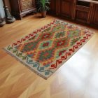 Chobi Kilim szőnyeg 157x103 kézi szövésű afgán gyapjú kilim