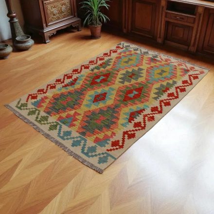 Chobi Kilim szőnyeg 157x103 kézi szövésű afgán gyapjú kilim