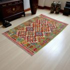 Chobi Kilim szőnyeg 148x104 kézi szövésű afgán gyapjú kilim