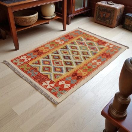 Kilim szőnyeg Chobi 142x97 kézi szövésű afgán gyapjú kilim