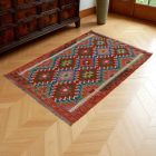 Chobi Kilim szőnyeg 157x104 kézi szövésű afgán gyapjú kilim