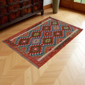   Chobi Kilim szőnyeg 157x104 kézi szövésű afgán gyapjú kilim