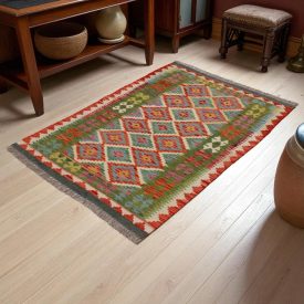   Kilim szőnyeg Chobi 149x102 kézi szövésű afgán gyapjú kilim