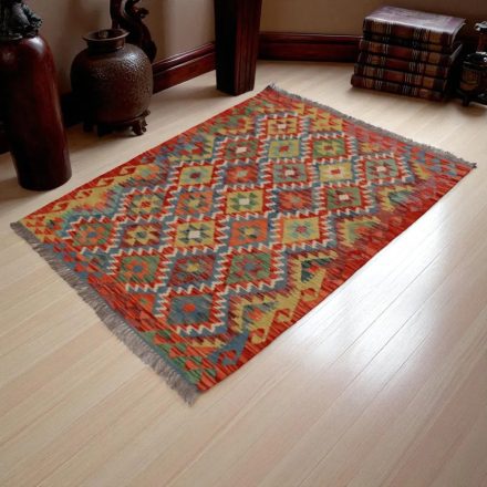 Kézi szövésű Kilim szőnyeg Chobi 141x110 afgán gyapjú kilim