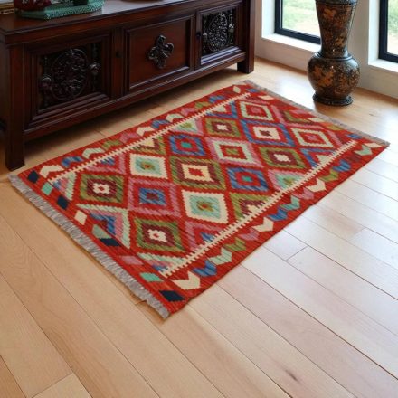 Kézi szövésű Kilim szőnyeg Chobi 138x94 afgán gyapjú kilim