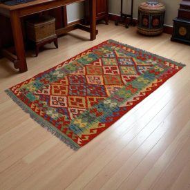   Kilim szőnyeg Chobi 150x107 kézi szövésű afgán gyapjú kilim