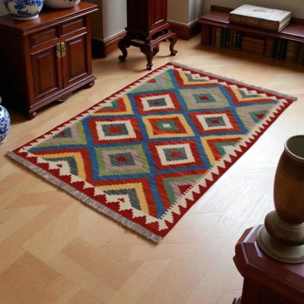 Kilim szőnyeg Chobi 142x101 kézi szövésű afgán gyapjú kilim