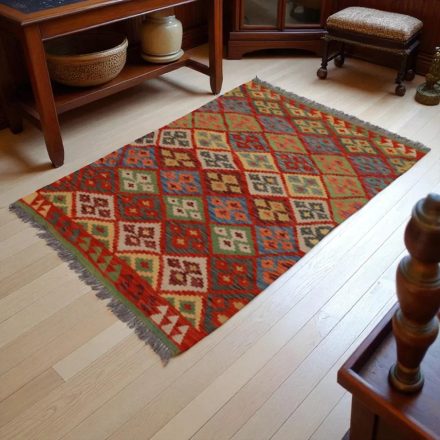 Chobi Kilim szőnyeg 154x103 kézi szövésű afgán gyapjú kilim