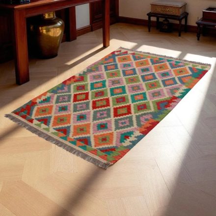 Chobi Kilim szőnyeg 154x104 kézi szövésű afgán gyapjú kilim