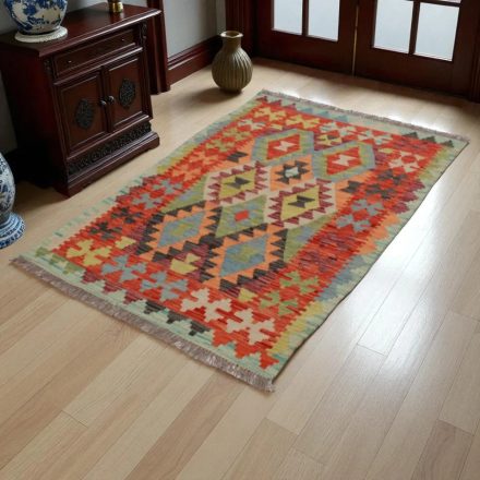 Kilim szőnyeg Chobi 145x99 kézi szövésű afgán gyapjú kilim