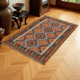   Kilim szőnyeg Chobi 152x102 kézi szövésű afgán gyapjú kilim