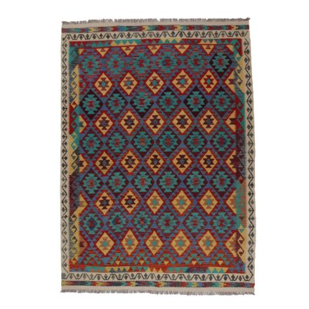 Chobi Kilim szőnyeg 212x294 kézi szövésű afgán gyapjú kilim