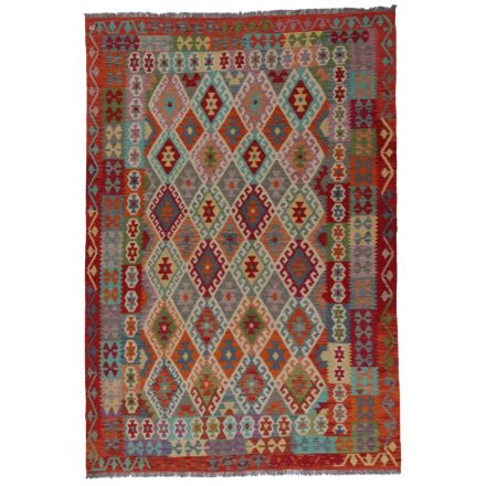 Chobi Kilim szőnyeg 203x291 kézi szövésű afgán gyapjú kilim