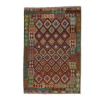 Kilim szőnyeg Chobi 203x294 kézi szövésű afgán gyapjú kilim