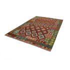 Kilim szőnyeg Chobi 203x294 kézi szövésű afgán gyapjú kilim