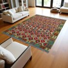 Chobi Kilim szőnyeg 213x287 kézi szövésű afgán gyapjú kilim