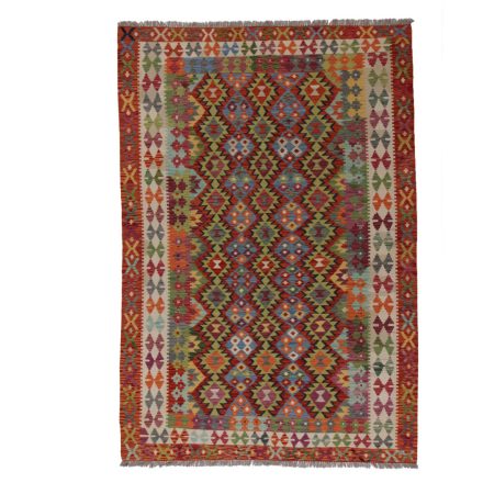 Chobi Kilim szőnyeg 200x296 kézi szövésű afgán gyapjú kilim